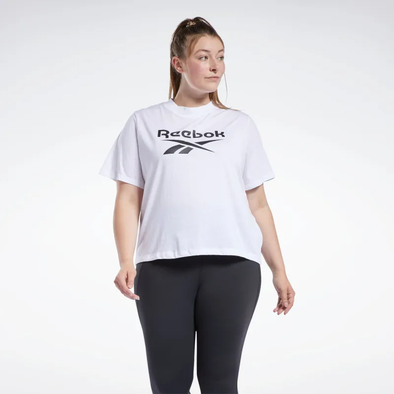 Reebok Apparel Women Reebok Identity T-Shirt (Plus Size) White/Black sold by Reebok