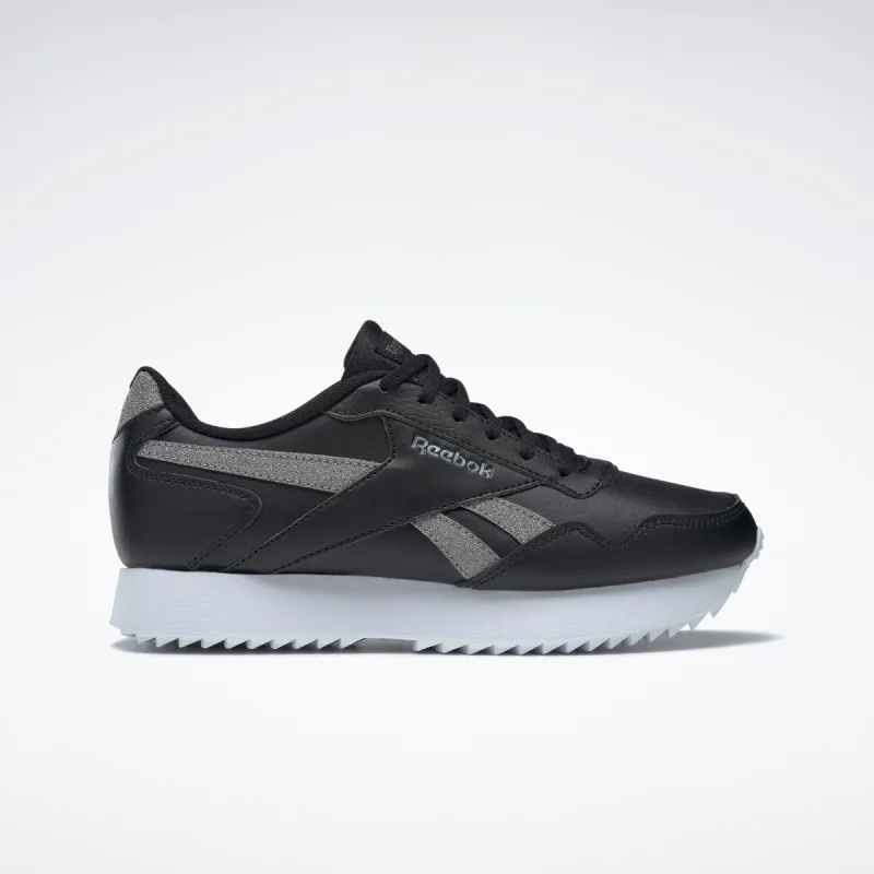 Reebok Footwear Women Reebok Royal Glide Ripple Double Shoes Blkwhi/Ftwwht/Drksil sold by Reebok