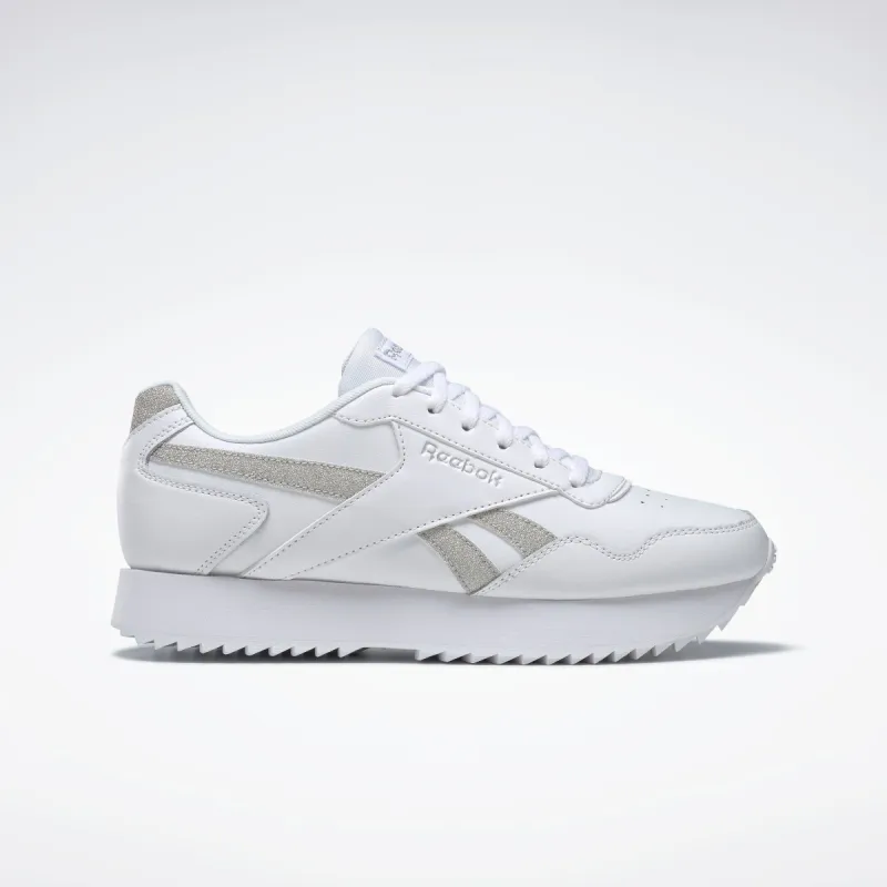 Reebok Footwear Women Reebok Royal Glide Ripple Double Shoes Ftwwht/Silvmt/Ftwwht sold by Reebok