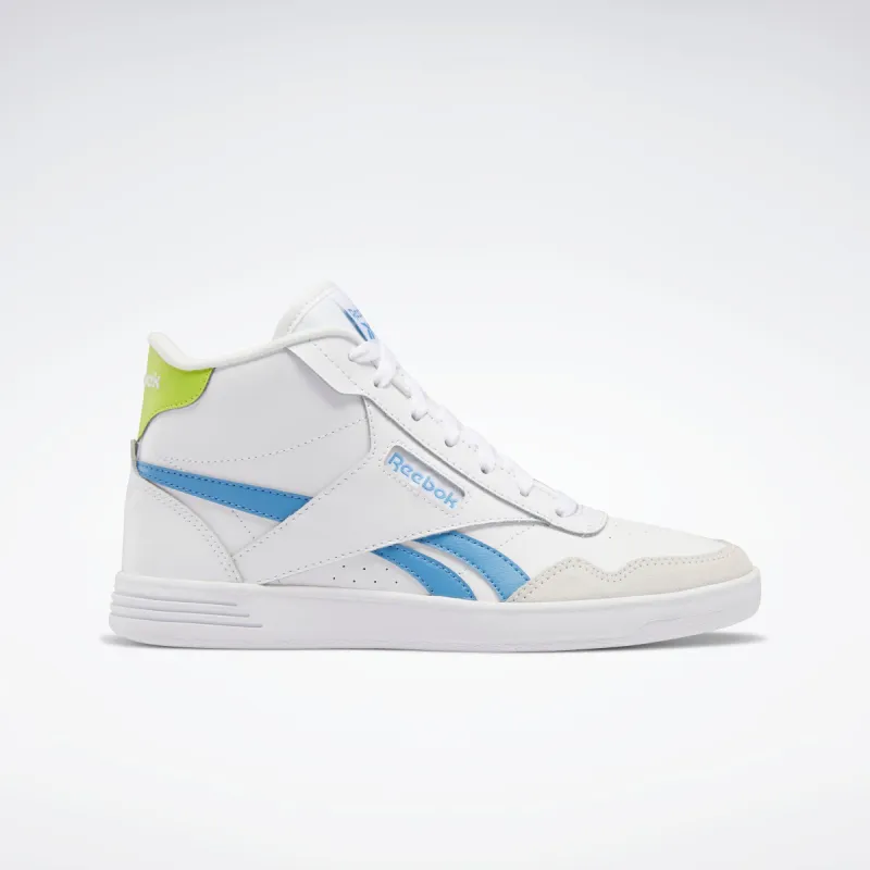Reebok Footwear Women Reebok Club High Top Shoes Ftwwht/Essblu/Aciyel sold by Reebok