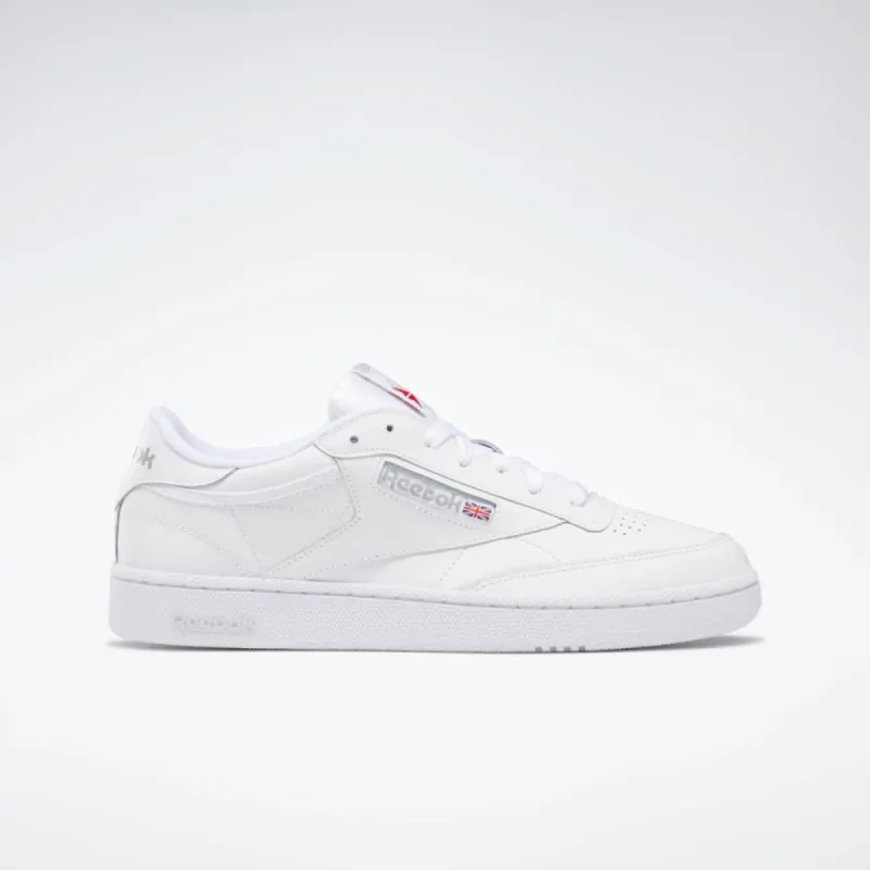 Reebok Footwear Men Club C 85 Shoes INT-WHT/SHEER GRY sold by Reebok