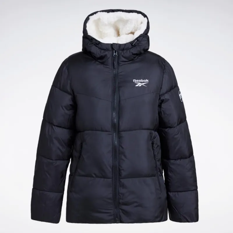 Reebok Apparel Women Classic Fleece-Lined Puffer Jacket BLACK sold by Reebok