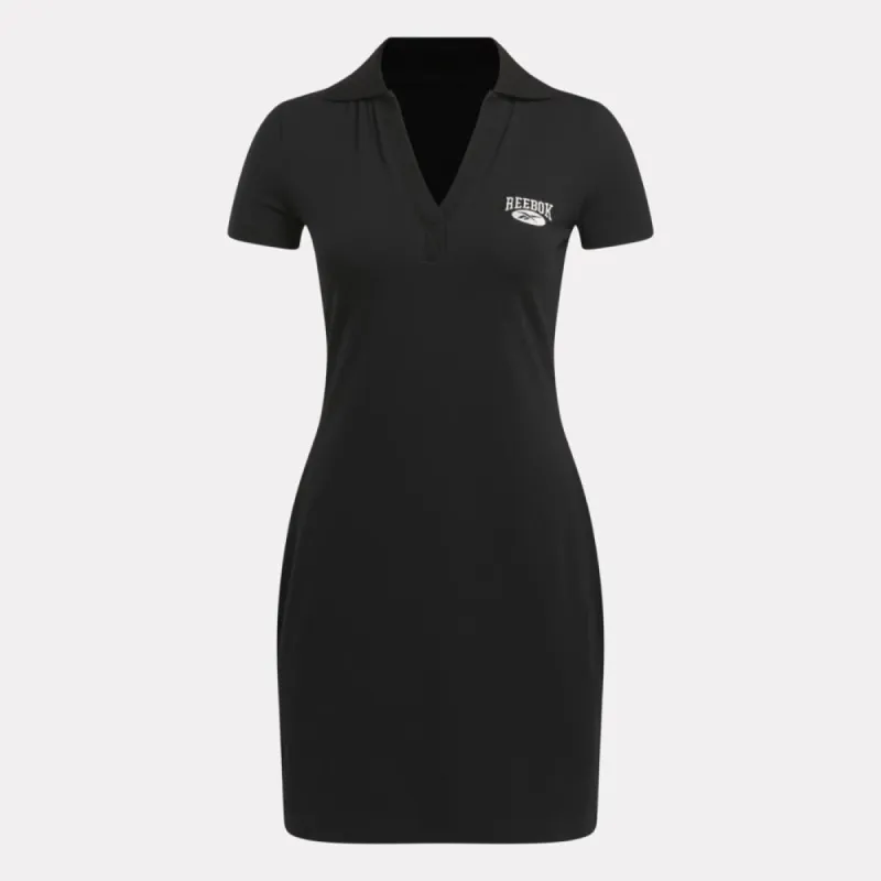 Reebok Apparel Women Classics Archive Essentials Polo Dress BLACK sold by Reebok