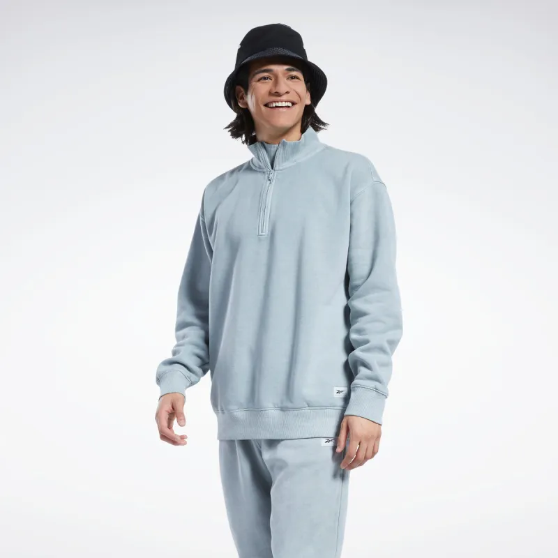 Reebok Apparel Men Classics Natural Dye Quarter-Zip Sweatshirt Pugry3 sold by Reebok