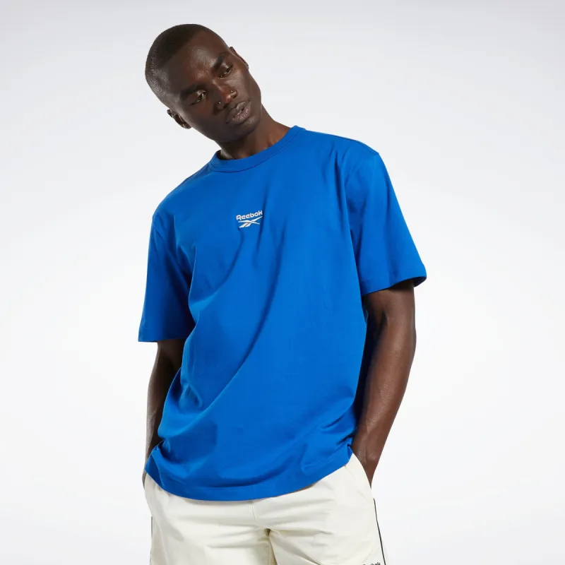 Reebok Apparel Men Classics Small Vector T-Shirt Vecblu sold by Reebok