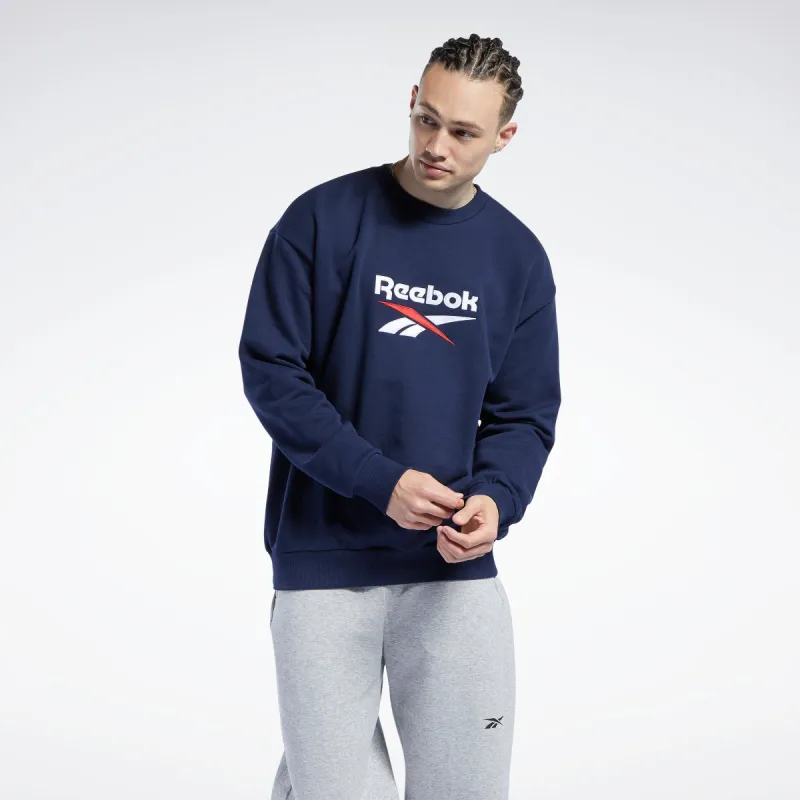 Reebok Apparel Men Classics Vector Crew Sweatshirt Vecnav/White/Vecred sold by Reebok