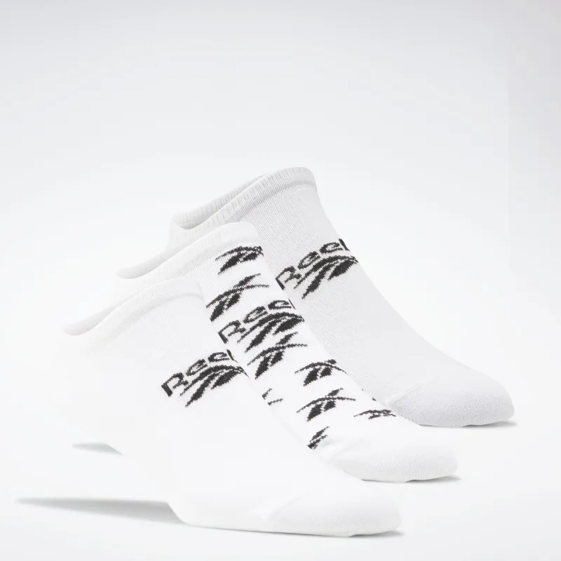 Reebok Apparel Men Classics Invisible Socks 3 Pairs White/Lgsogr/White made by Reebok