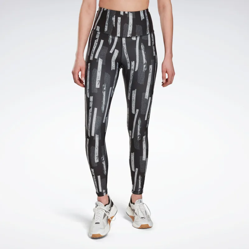 Reebok Apparel Women Myt Allover Print Leggings Nghblk sold by Reebok