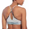 Reebok Apparel Women Lux Strappy Allover Print Bold Bra PUGRY3 sold by Reebok