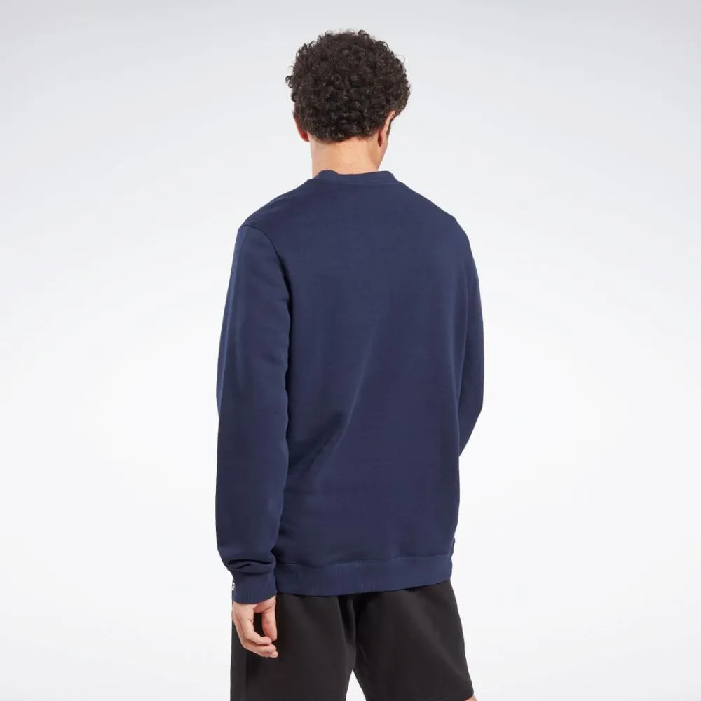 Reebok Apparel Men Reebok Identity Fleece Stacked Logo Sweatshirt VECTOR NAVY sold by Reebok product image thumbnail 3