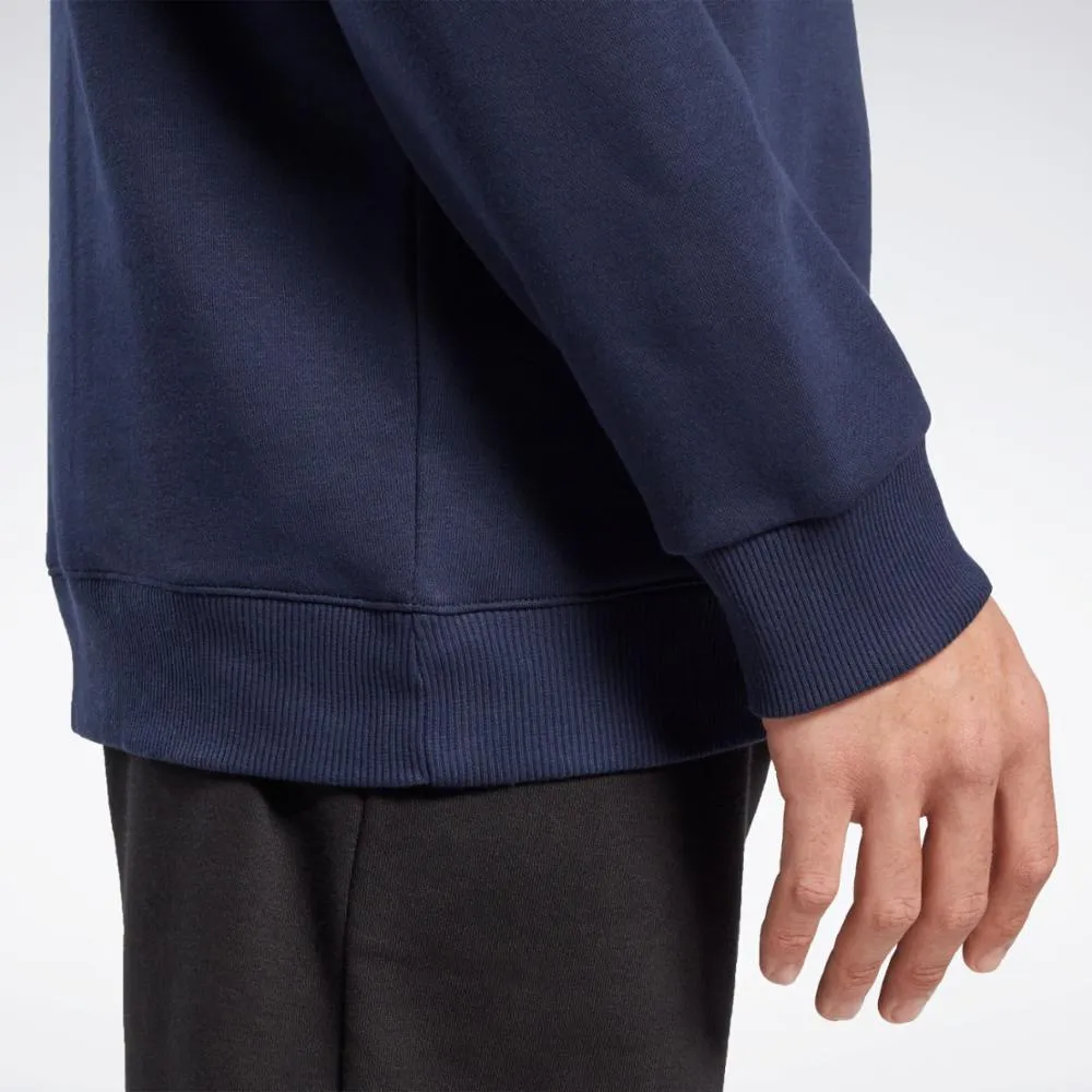 Reebok Apparel Men Reebok Identity Fleece Stacked Logo Sweatshirt VECTOR NAVY sold by Reebok product image thumbnail 5