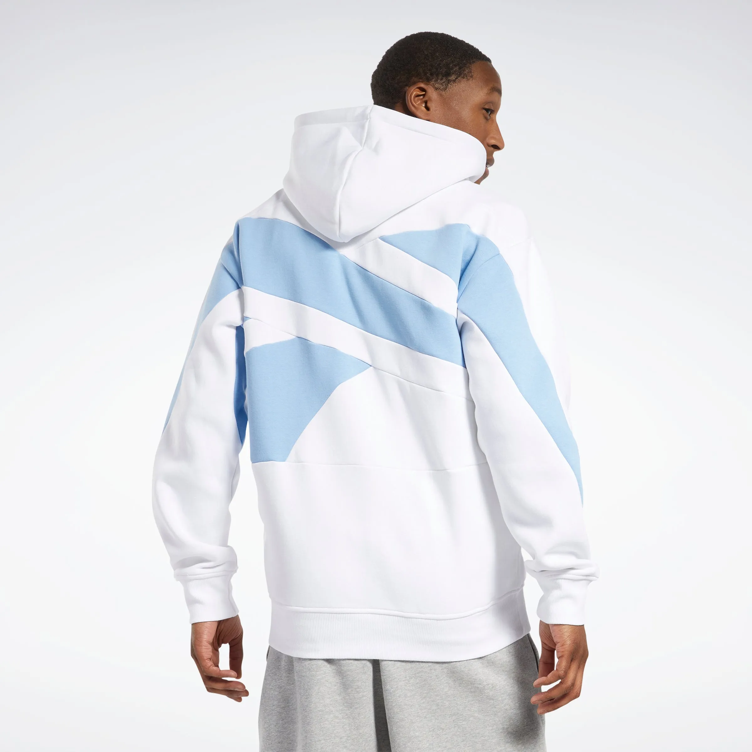 Reebok Apparel Men Basketball Back Vector Fleece Hoodie White sold by Reebok product image thumbnail 3