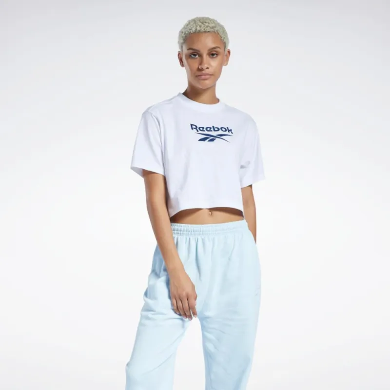 Reebok Apparel Women Classics Big Logo Cropped T-Shirt WHITE sold by Reebok