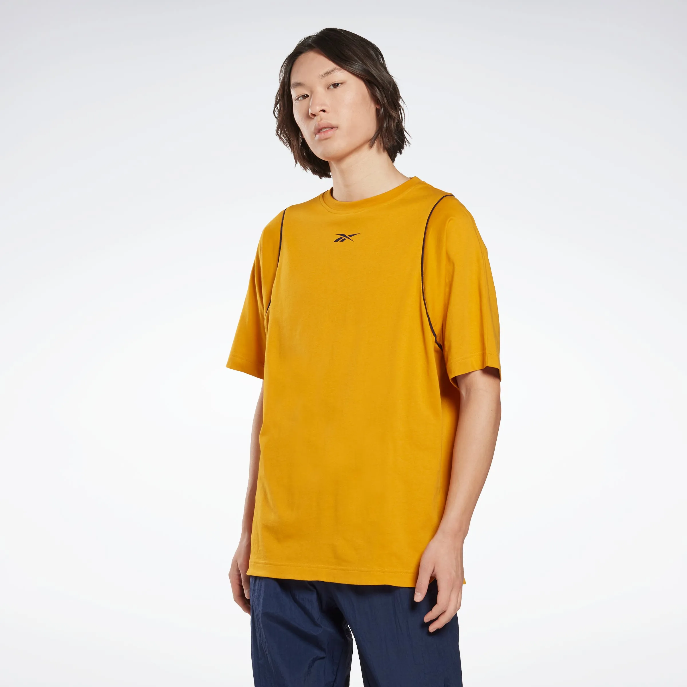 Reebok Apparel Men Myt Graphic T-Shirt Bright Ochre sold by Reebok
