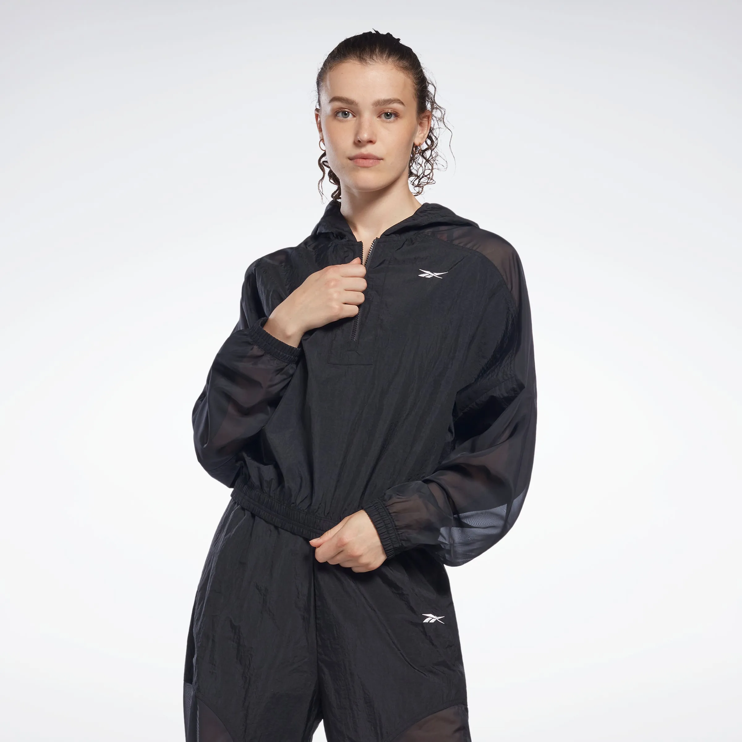 Reebok Apparel Women Studio Opaque Woven Jacket Black sold by Reebok