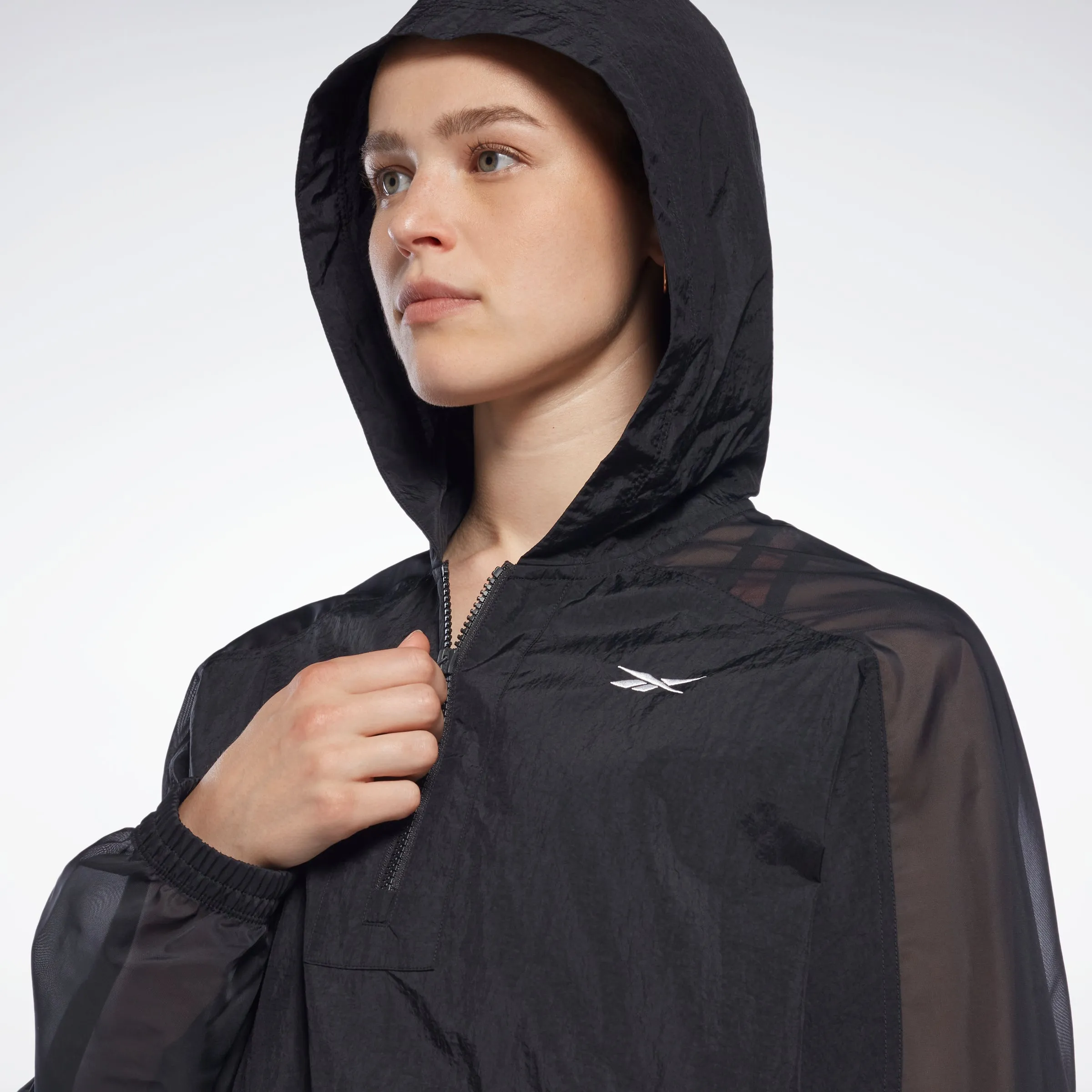 Reebok Apparel Women Studio Opaque Woven Jacket Black sold by Reebok product image thumbnail 4