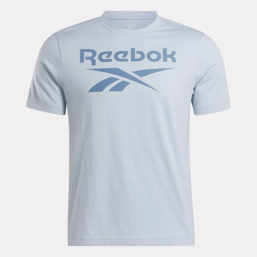 Reebok Apparel Men Reebok Identity Big Stacked Logo T-Shirt PALBLU sold by Reebok product image thumbnail 4