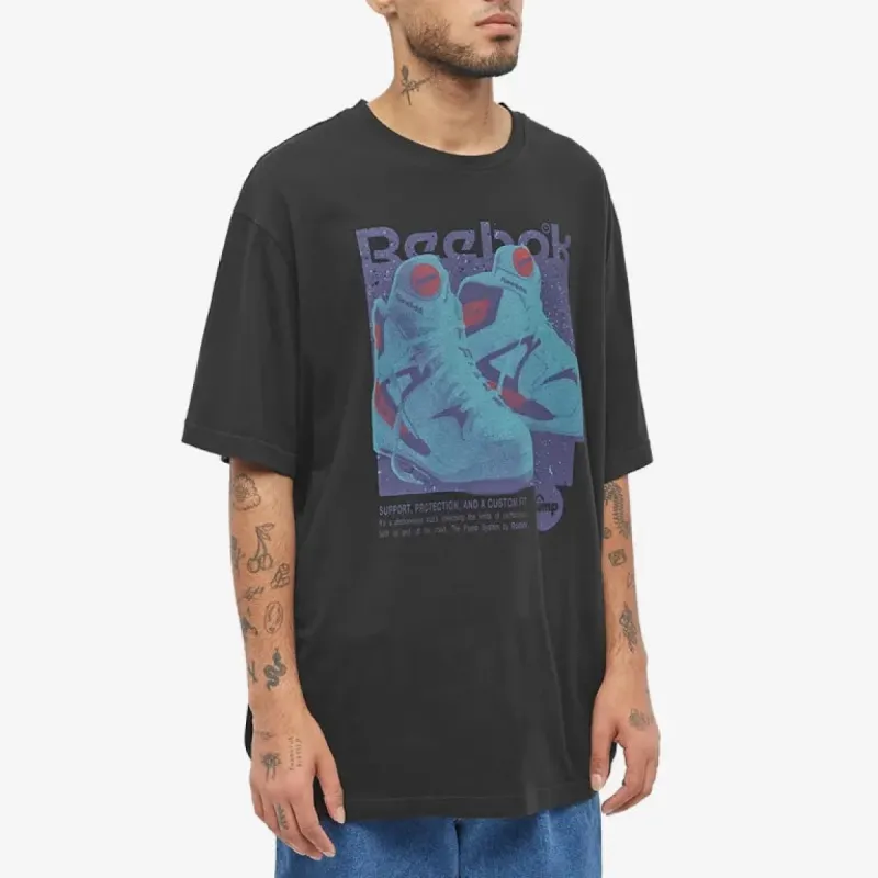 Reebok Apparel Men Reebok Retro Pump T-Shirt BLACK sold by Reebok