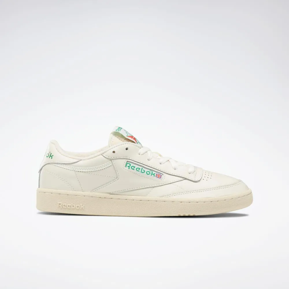 REEBOK FOOTWEAR UNISEX Club C 85 Vintage Shoes TOP-CHALK/PAPERWHT/GLEN GREEN sold by Reebok