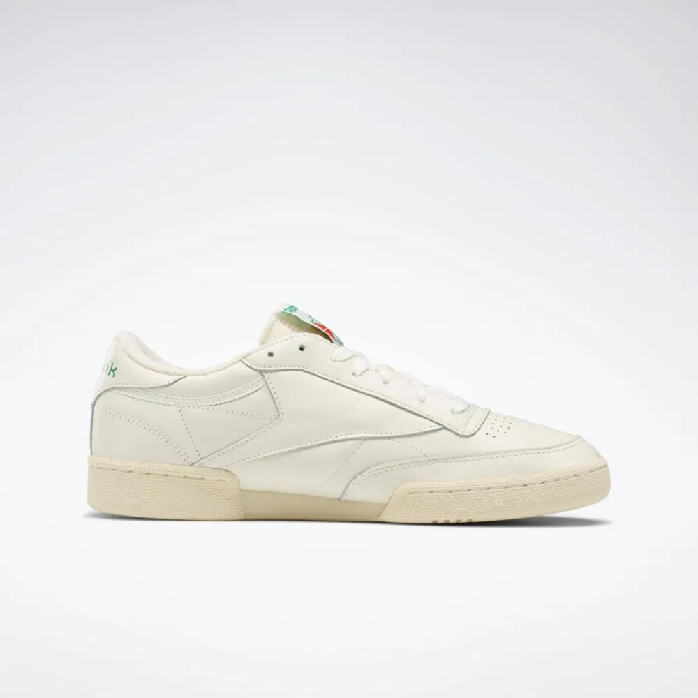 REEBOK FOOTWEAR UNISEX Club C 85 Vintage Shoes TOP-CHALK/PAPERWHT/GLEN GREEN sold by Reebok product image thumbnail 2