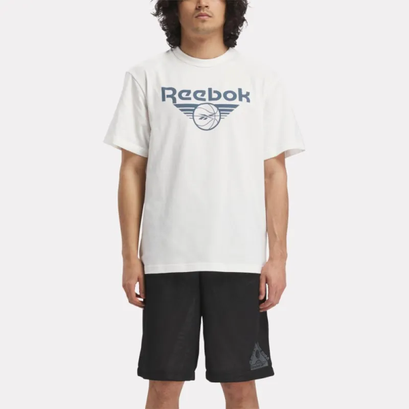 Reebok Apparel Men Basketball Brand Graphic T-Shirt CHALK sold by Reebok