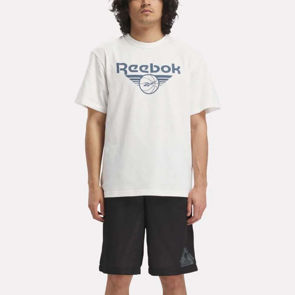 Reebok Apparel Men Basketball Brand Graphic T-Shirt CHALK sold by Reebok