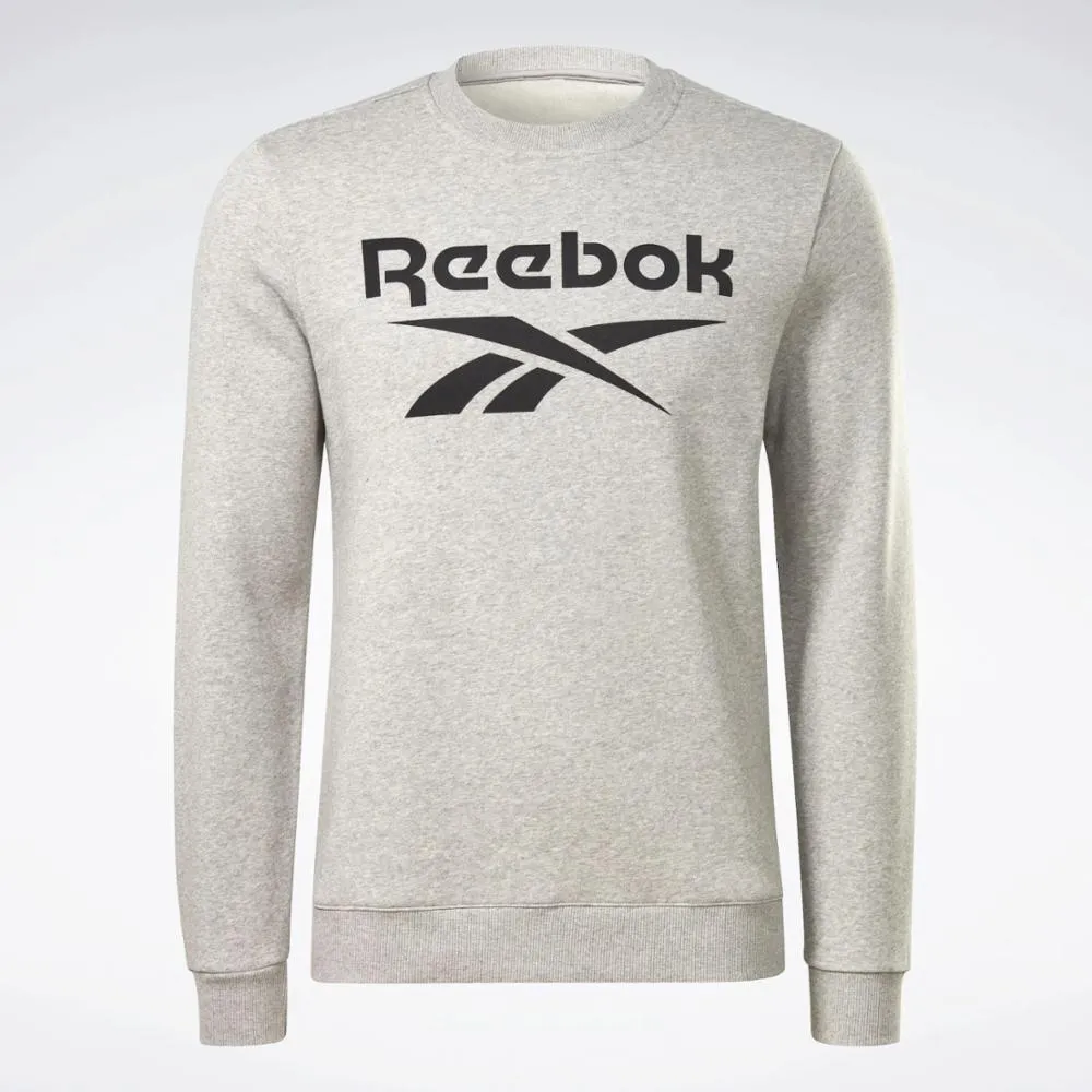 Reebok Apparel Men Reebok Identity Fleece Stacked Logo Sweatshirt MEDIUM GREY HEATHER sold by Reebok product image thumbnail 5