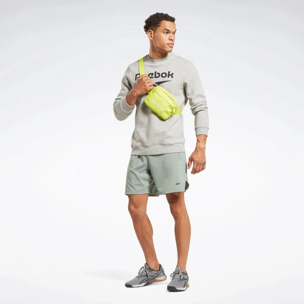 Reebok Apparel Men Reebok Identity Fleece Stacked Logo Sweatshirt MEDIUM GREY HEATHER sold by Reebok product image thumbnail 2