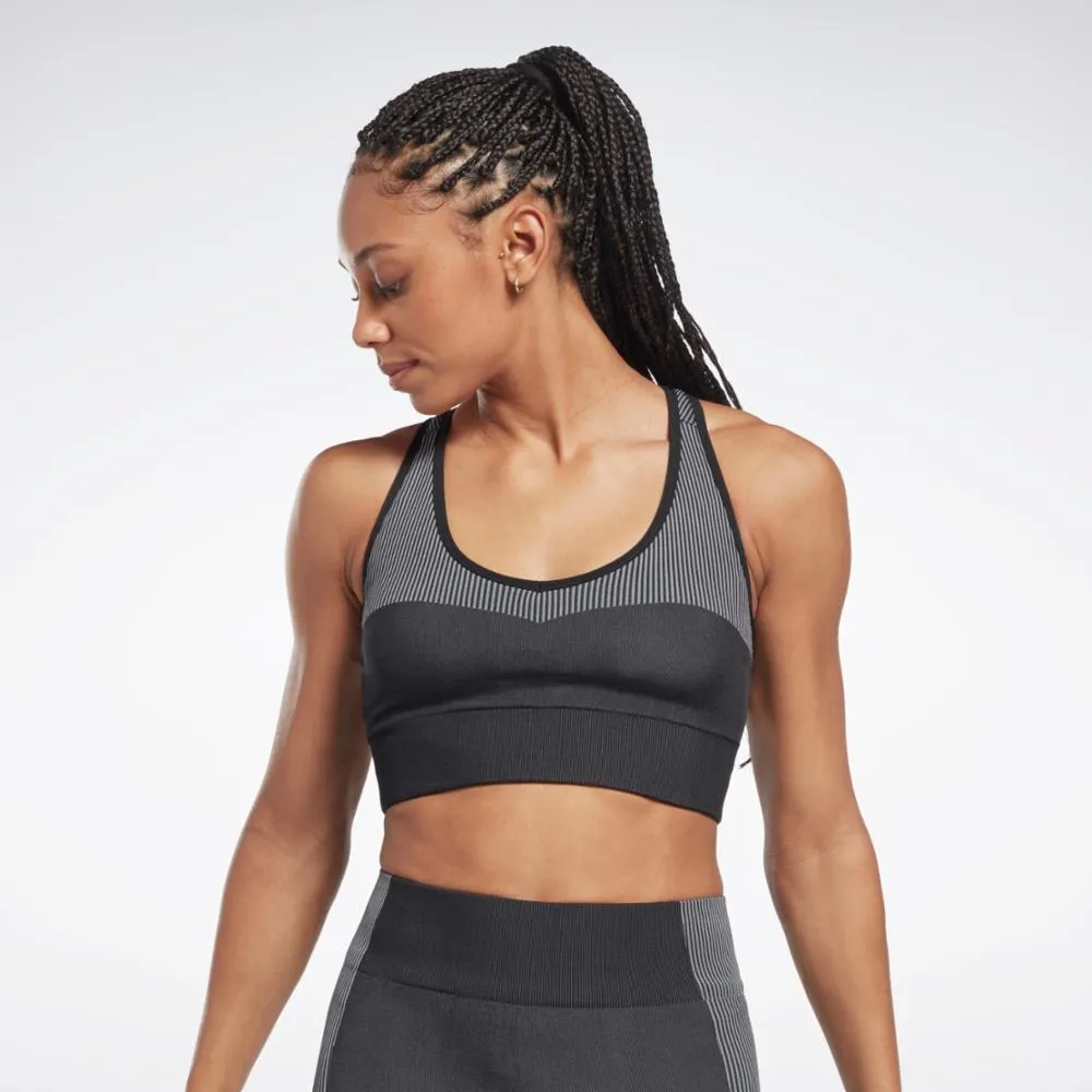 Reebok Apparel Women Yoga Seamless Sports Bra BLACK sold by Reebok product image thumbnail 4