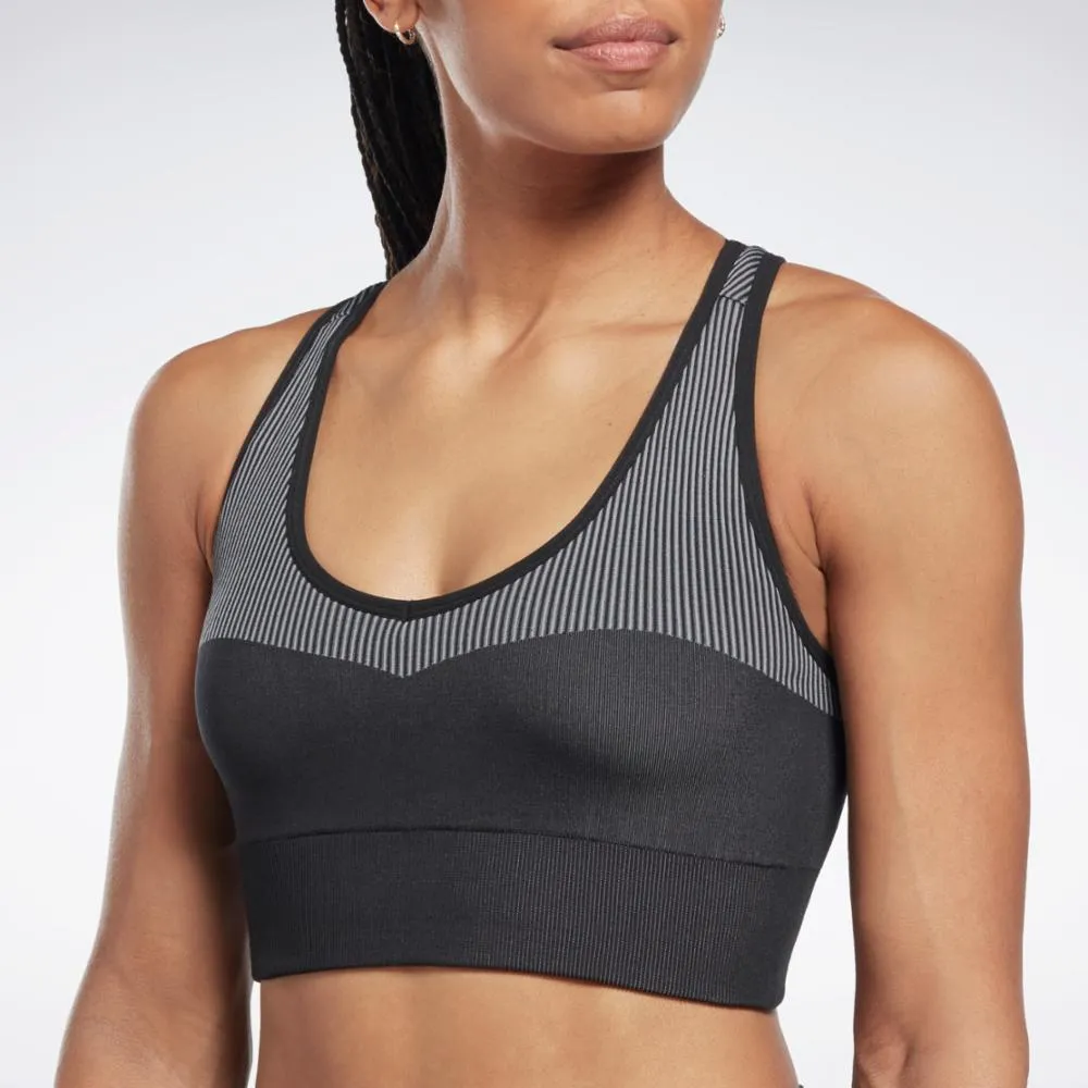 Reebok Apparel Women Yoga Seamless Sports Bra BLACK sold by Reebok