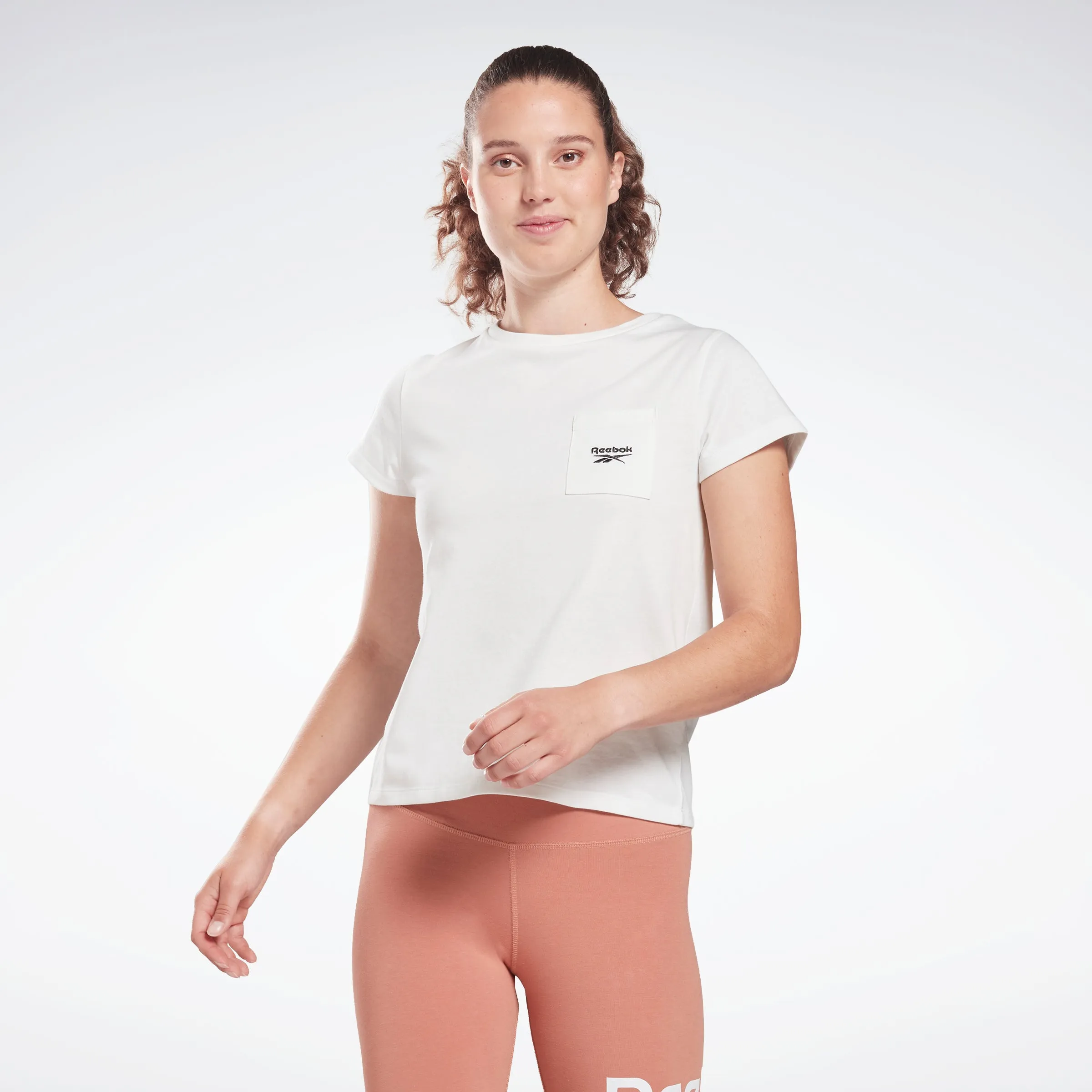 Reebok Apparel Women Reebok Identity Pocket T-Shirt White sold by Reebok