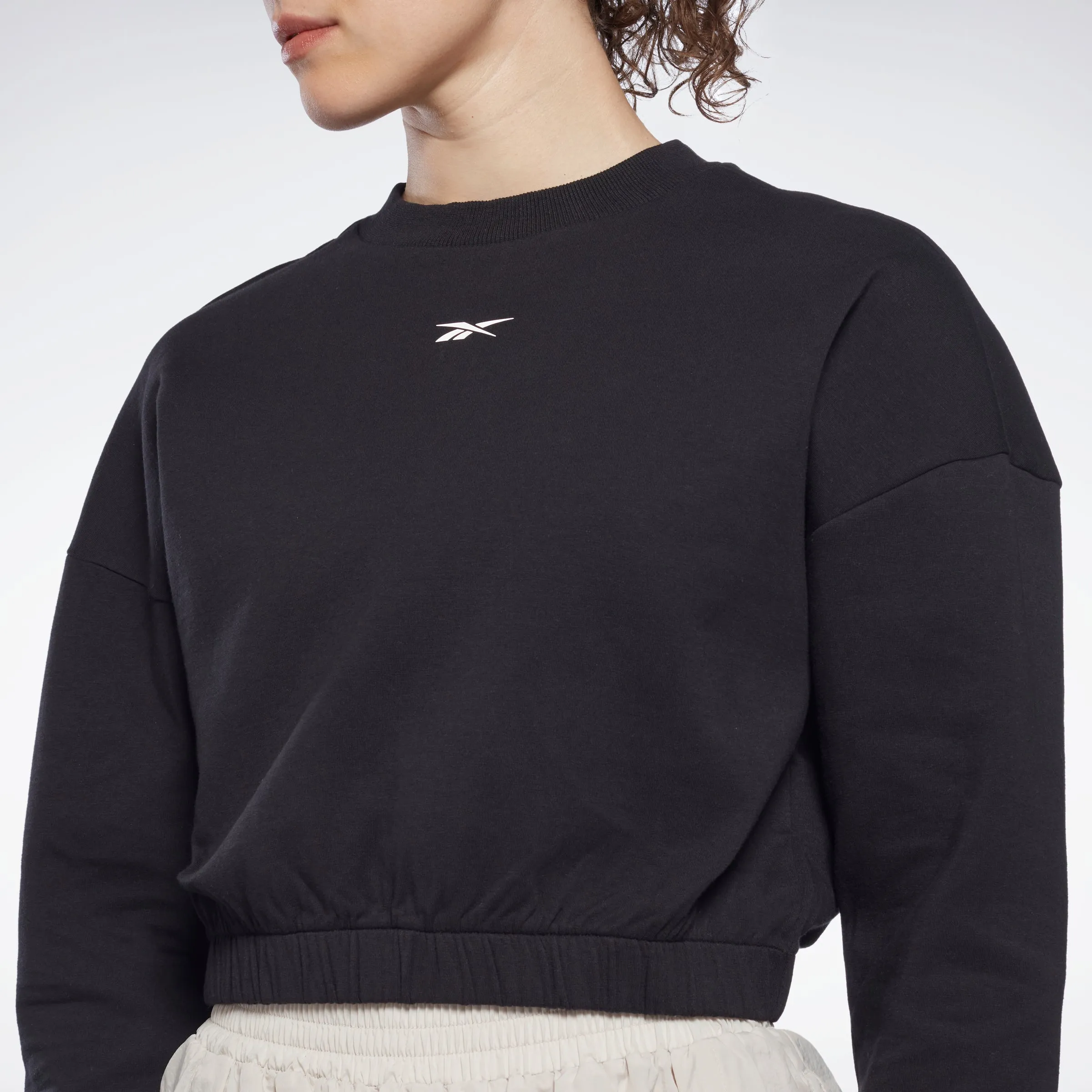 Reebok Apparel Women Dreamblend Cotton Midlayer Sweatshirt Black sold by Reebok product image thumbnail 4
