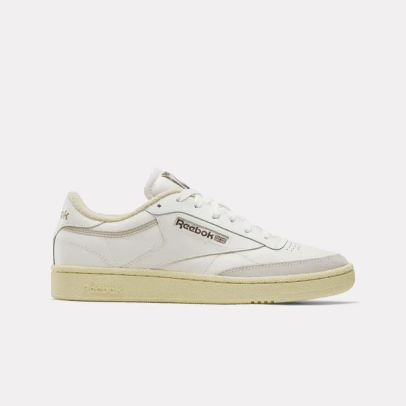 Reebok Footwear Men Club C 85 Shoes CHALK/WEATHEREDWHITE/VINTAGECH sold by Reebok