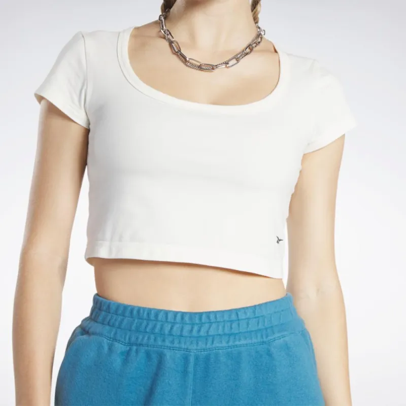 Reebok Apparel Women Reebok Classics Cropped Jersey T-Shirt CHALK sold by Reebok