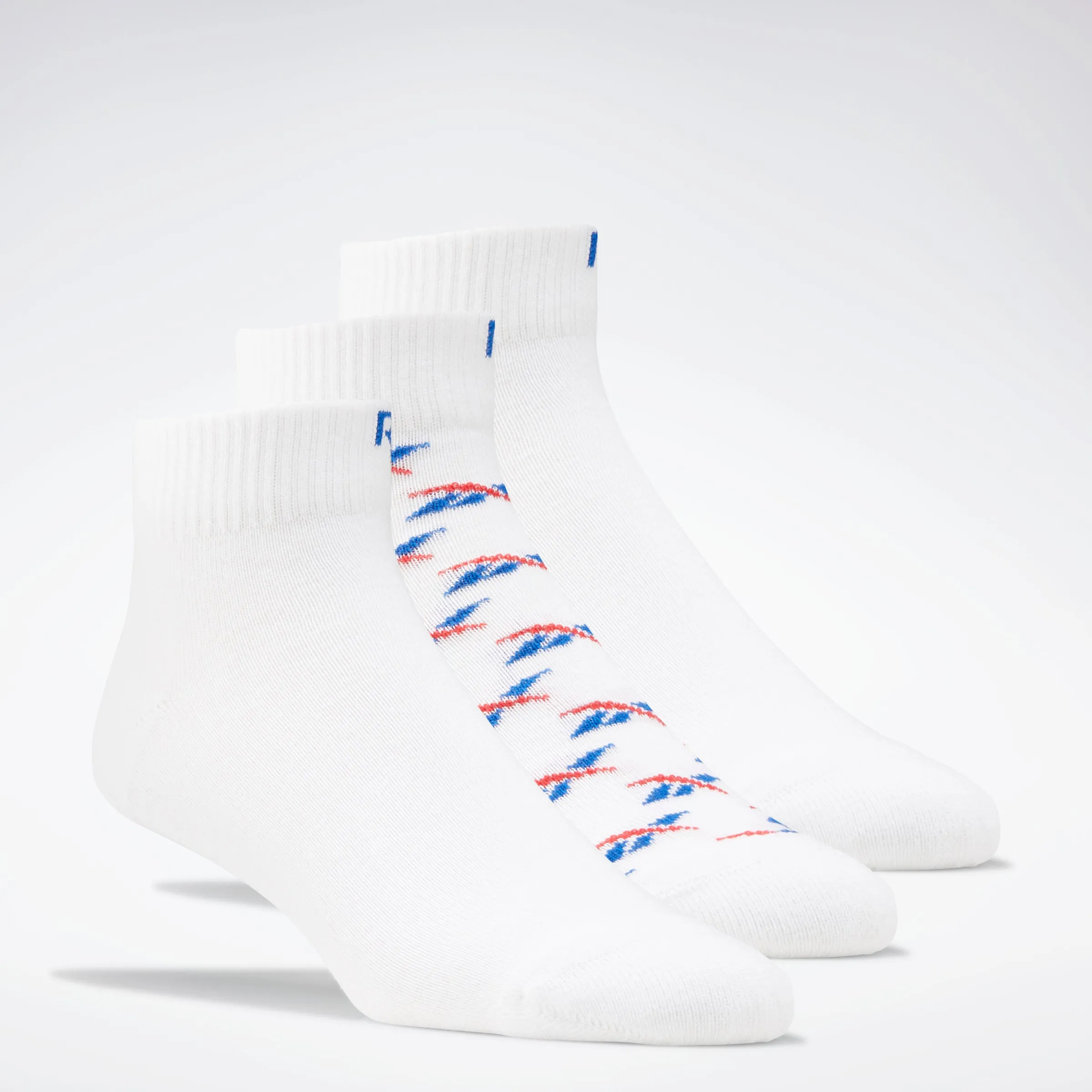 Reebok Apparel Men Classics Ankle Socks 3 Pairs White/Vecblu/Vecred sold by Reebok