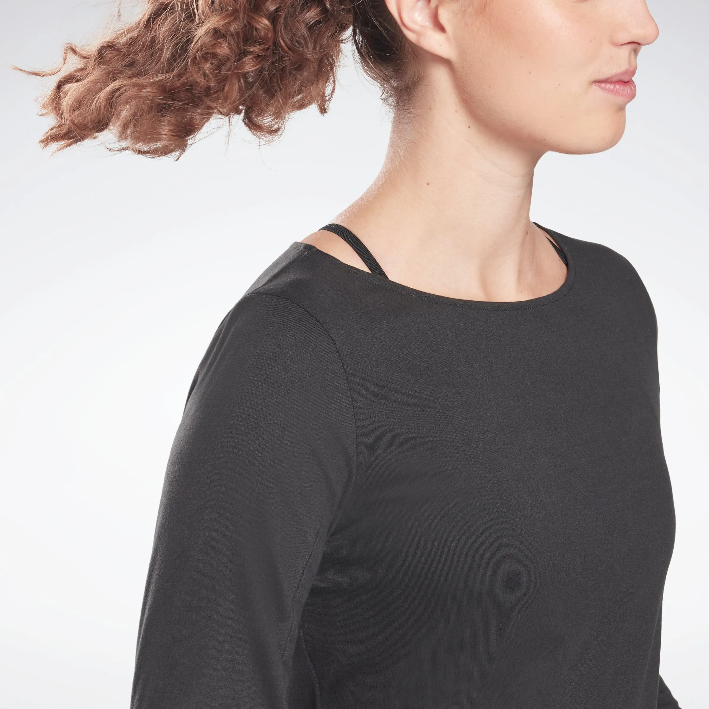 Reebok Apparel Women Workout Ready Supremium Long-Sleeve Top T-Long-Sleeve Top Nghblk sold by Reebok product image thumbnail 5