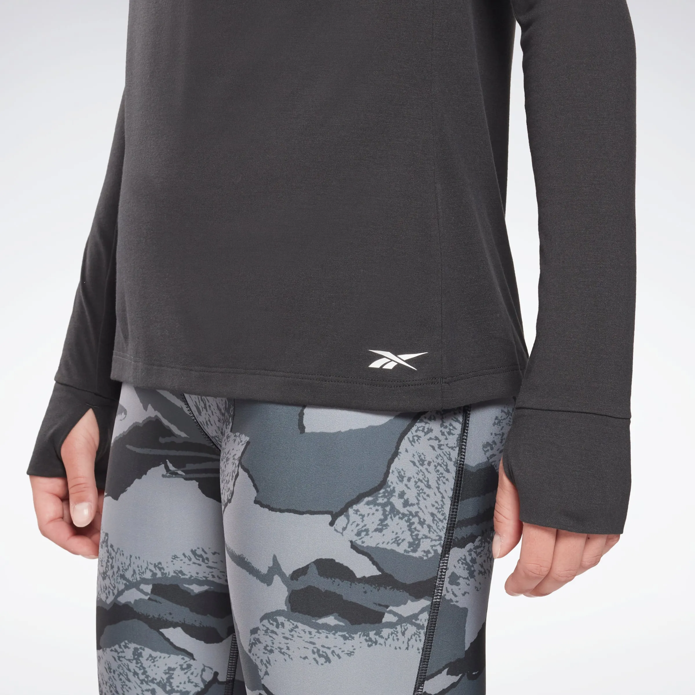 Reebok Apparel Women Workout Ready Supremium Long-Sleeve Top T-Long-Sleeve Top Nghblk sold by Reebok product image thumbnail 4
