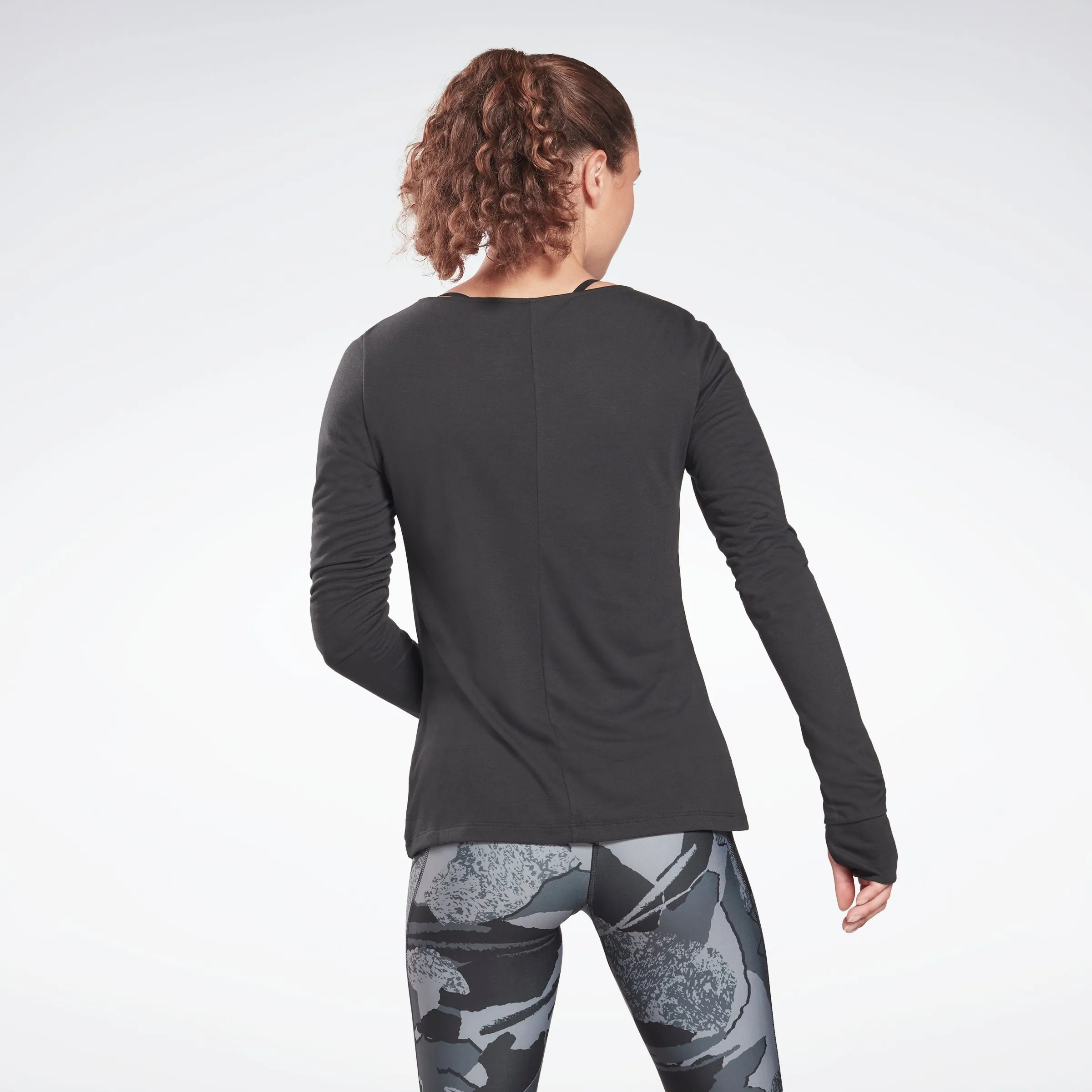 Reebok Apparel Women Workout Ready Supremium Long-Sleeve Top T-Long-Sleeve Top Nghblk sold by Reebok product image thumbnail 3