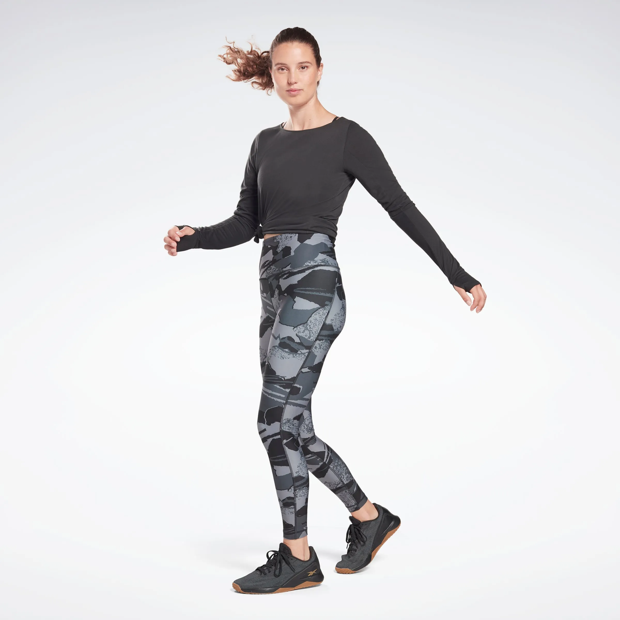 Reebok Apparel Women Workout Ready Supremium Long-Sleeve Top T-Long-Sleeve Top Nghblk sold by Reebok product image thumbnail 2