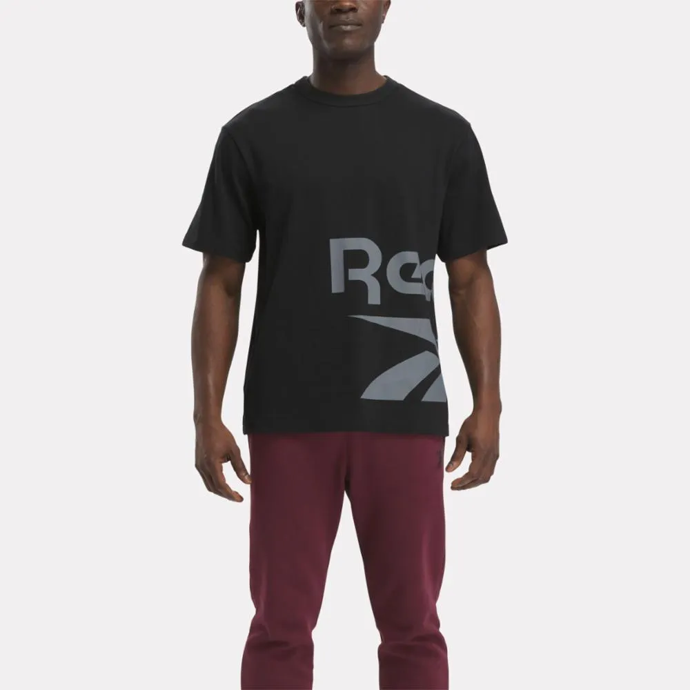 Reebok Apparel Men Graphic Series Side Vector T-Shirt BLACK sold by Reebok