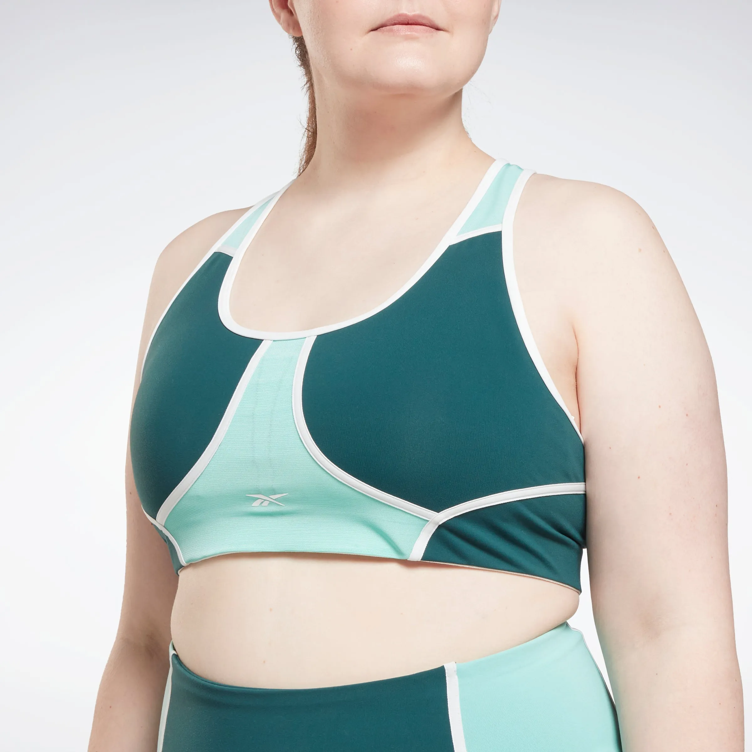 Reebok Apparel Women Lux Racer Colorblocked Padded Bra (Plus Size) Forgrn sold by Reebok product image thumbnail 4