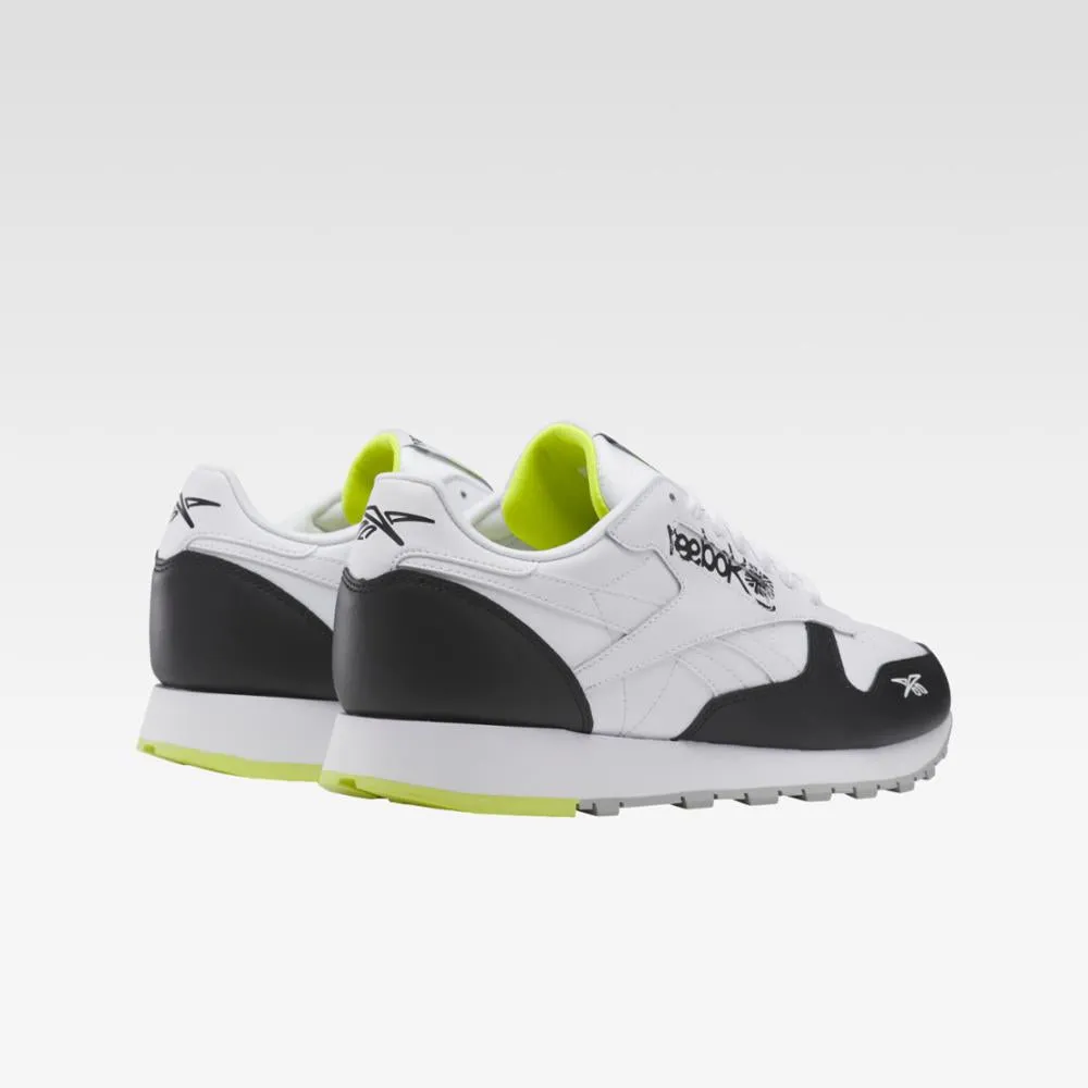 Reebok Footwear Men Classic Leather Shoes CBLACK/FTWWHT/ACIYEL sold by Reebok product image thumbnail 3