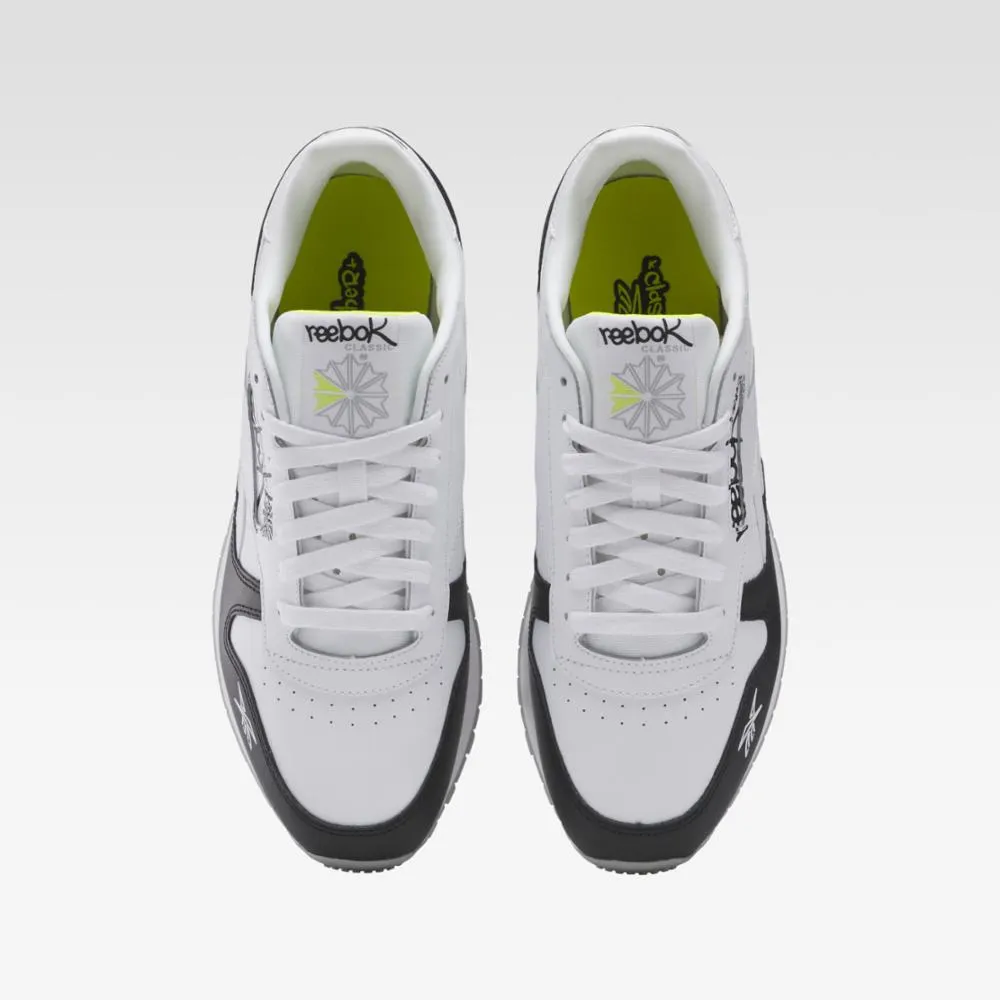 Reebok Footwear Men Classic Leather Shoes CBLACK/FTWWHT/ACIYEL sold by Reebok product image thumbnail 5