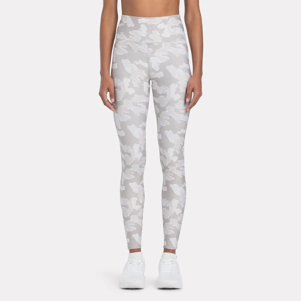 Reebok Apparel Women Reebok Identity Training Camo Leggings ASH sold by Reebok