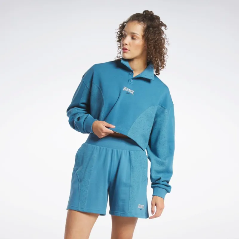 Reebok Apparel Women Reebok Classics Varsity Sweatshirt STEBLU made by Reebok
