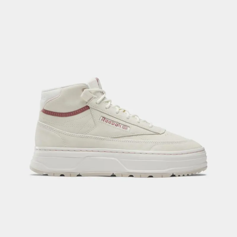 Reebok Footwear Women Club C Geo Mid Women's Shoes R/CHALK/STUC sold by Reebok