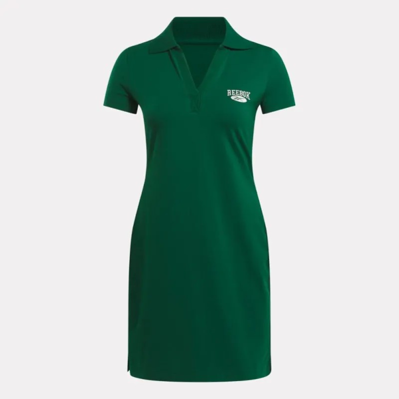 Reebok Apparel Women Classics Archive Essentials Polo Dress DRKGRN sold by Reebok