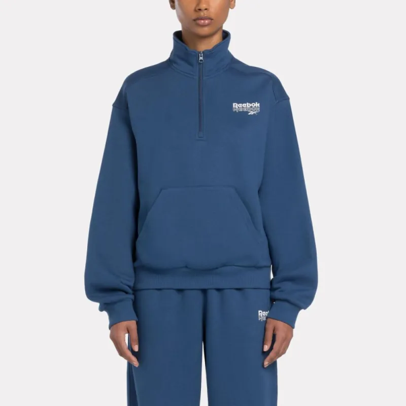 Reebok Apparel Women Reebok Identity Sweatshirt UNIBLU made by Reebok