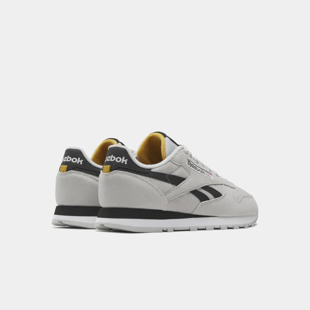 Reebok Footwear Men Classic Leather Shoes STEELY FOG /CORE BLK/RETRO GLD sold by Reebok product image thumbnail 3