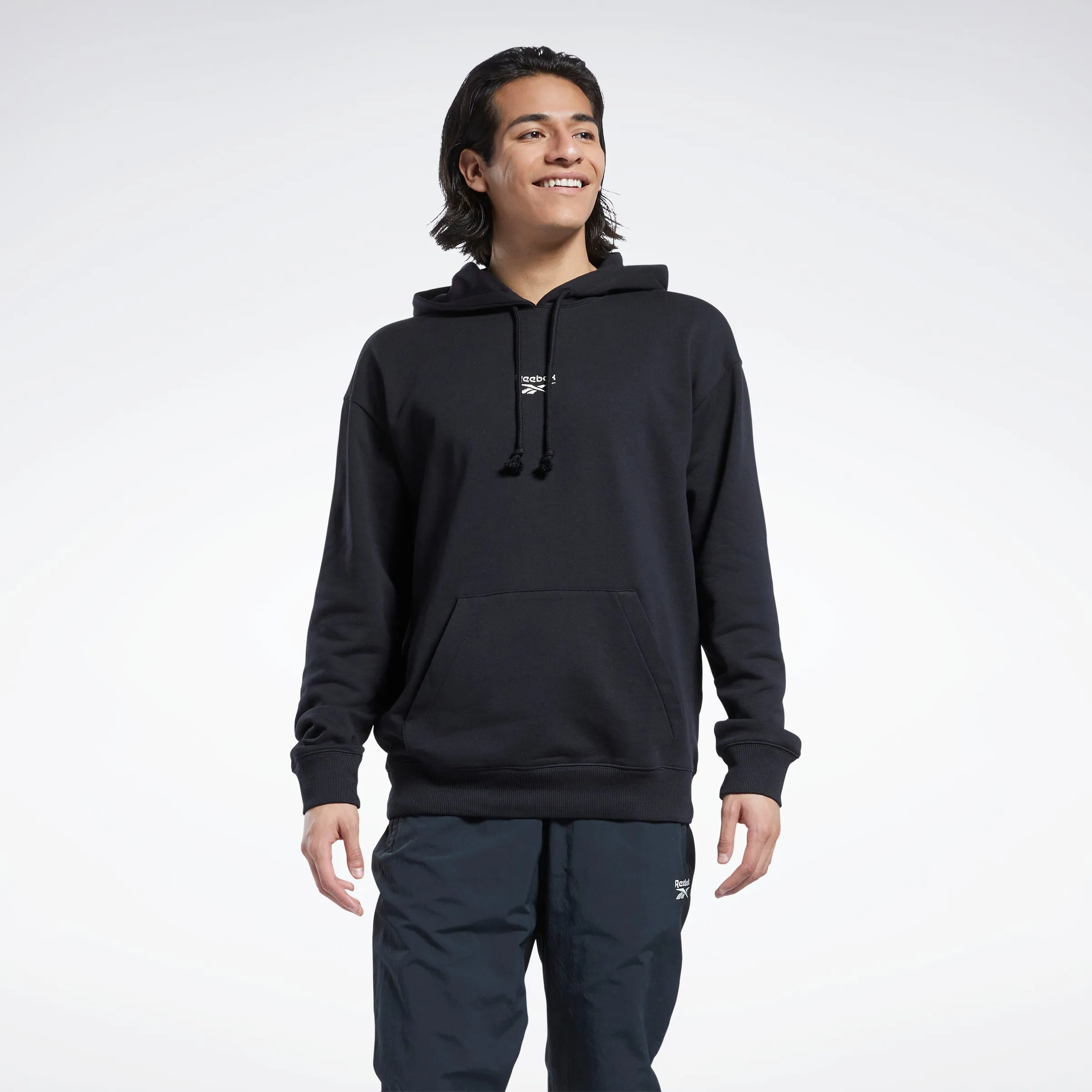 Reebok Apparel Men Classics Small Vector Hoodie Black sold by Reebok